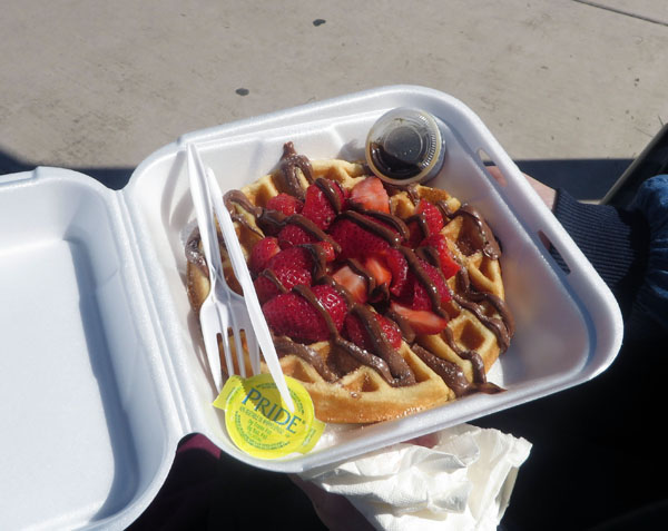Nutella and strawberry waffle from Waffle Craves.
