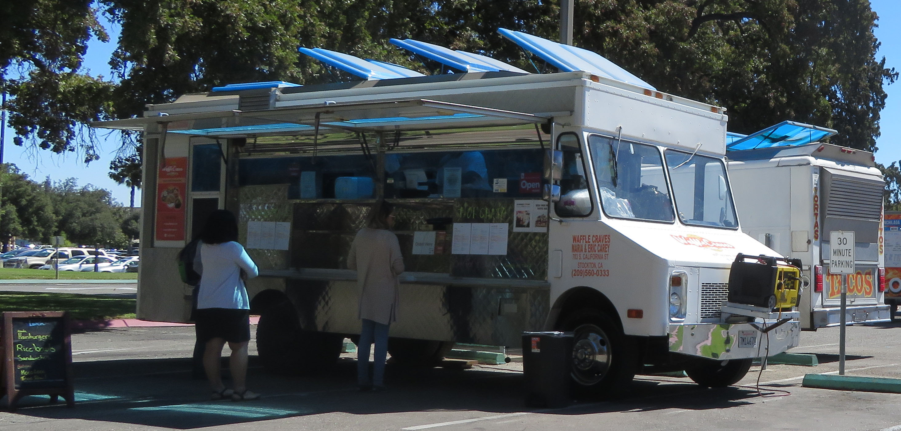 Delta college food trucks provide alternative eating options due to the closing of the Danner Hall hot food services. PHOTO BY MIKAEL HONZELL