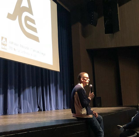 Journalist Joaquin Alvarado addresses students at the Journalism Association of Community Colleges' NorCal Conference at San Joaquin Delta College on Nov. 3.