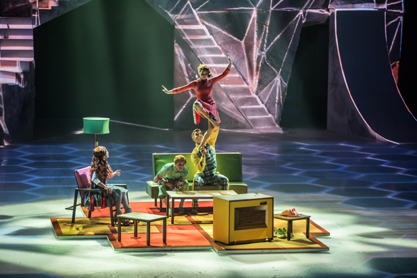 “Crystal” performers practice  their spectacular balancing act in front of fellow performers. Photos contributed by Matt Beard