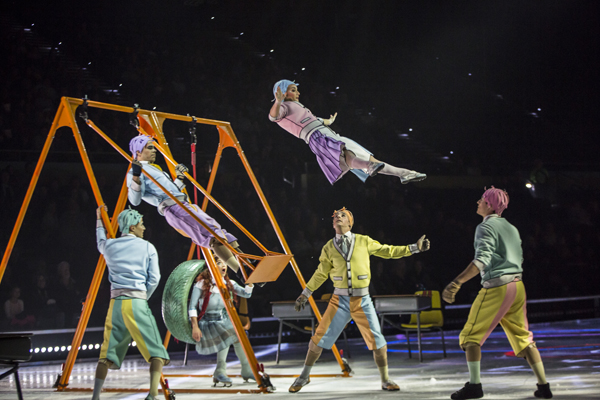 “Crystal” performers practice  their spectacular balancing act in front of fellow performers. Photos contributed by Matt Beard