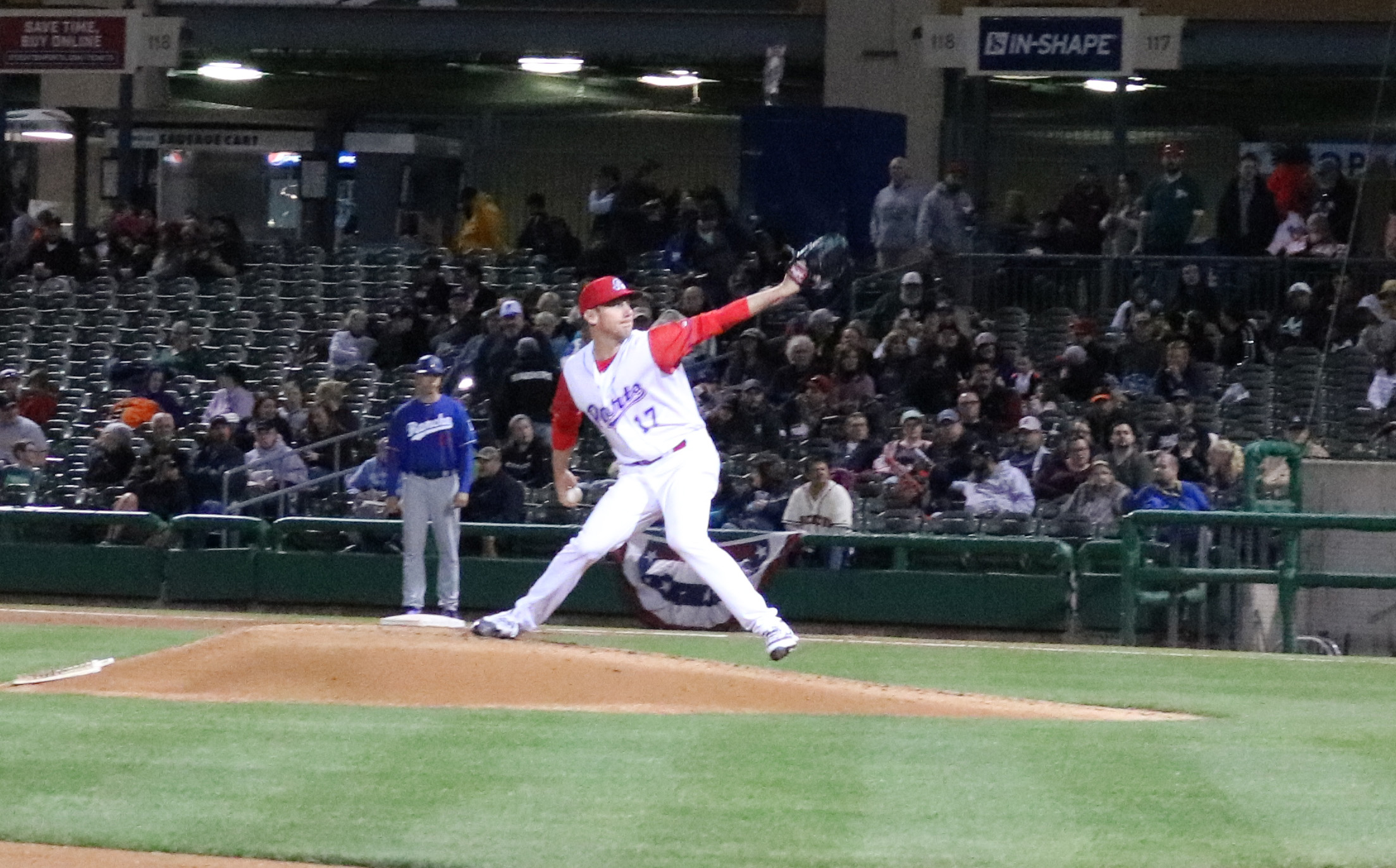 Chris Bassitt throws a pitch during the season opener.
