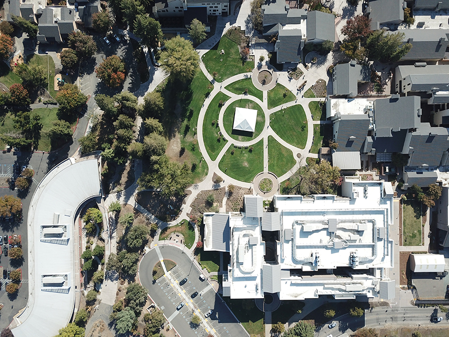 The Delta College campus is seen from above on Oct. 31. PHOTO BY THE COLLEGIAN