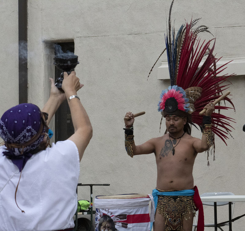 Hueliliztli (also known as Johnathan) plays the drums.