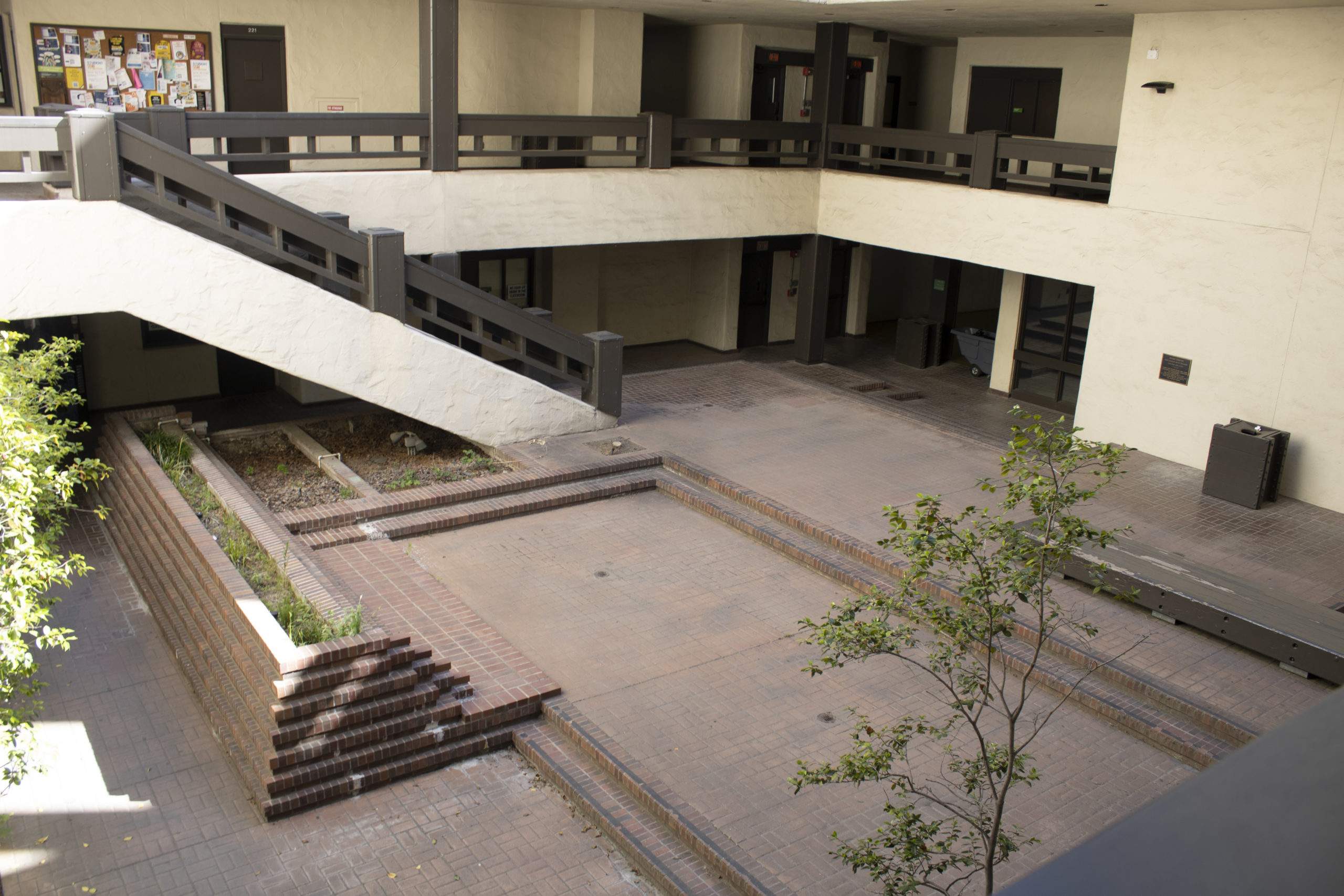 The Shima courtyard is seen from the second floor. Photo by Christina Goodman