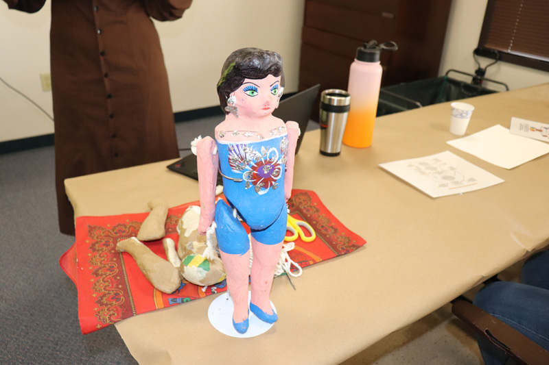 A doll made during a workshop