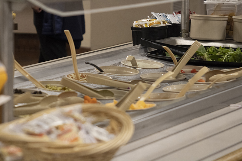 Salad offerings in Danner Hall are part of the limited offerings at the location. Students addressed the board on Sept. 20 to voice concerns about a lack of food on campus. PHOTO BY CHRISTINA GOODMAN