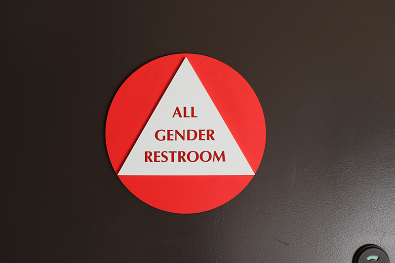 Front cover features new signage in all-gender restrooms on campus PHOTO BY JADA PORTILLO
