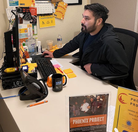 Henry Romero works as a Student Programs Specialist in the Empowerment Resource Center. The Phoenix Program is one of the programs within the center. PHOTO BY CHRISTINA GOODMAN