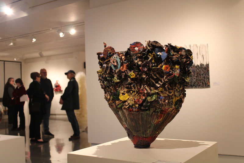 "Lift Prunk #1" by Adero Willard on display at the LH Horton Gallery's "Singing to the Difference: An Examination of Surface Strategies" exhibit on March 7. PHOTO BY GRACE LAWSON