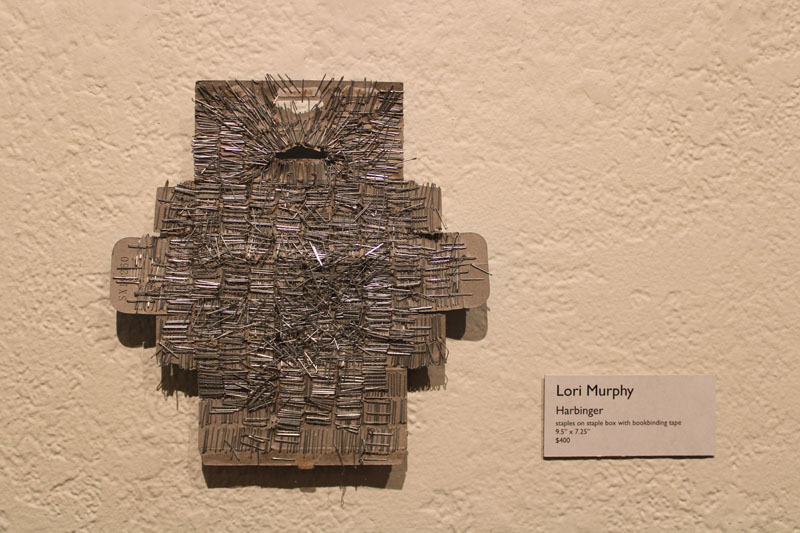 Lori Murphy's "Harbinger" on display at the LH Horton Gallery's "Singing to the Difference: An Examination of Surface Strategies" exhibit on March 7. PHOTO BY GRACE LAWSON