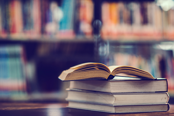 Decorative image of books.
