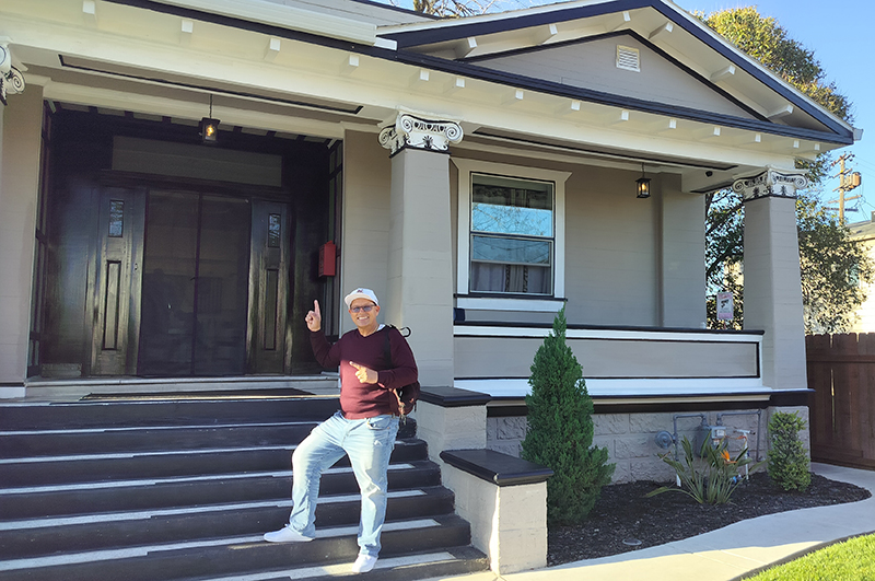 Owner Steven Ryan in front of the Living Stone Sober Living house. PHOTO BY CHRISTOPHER SMITH