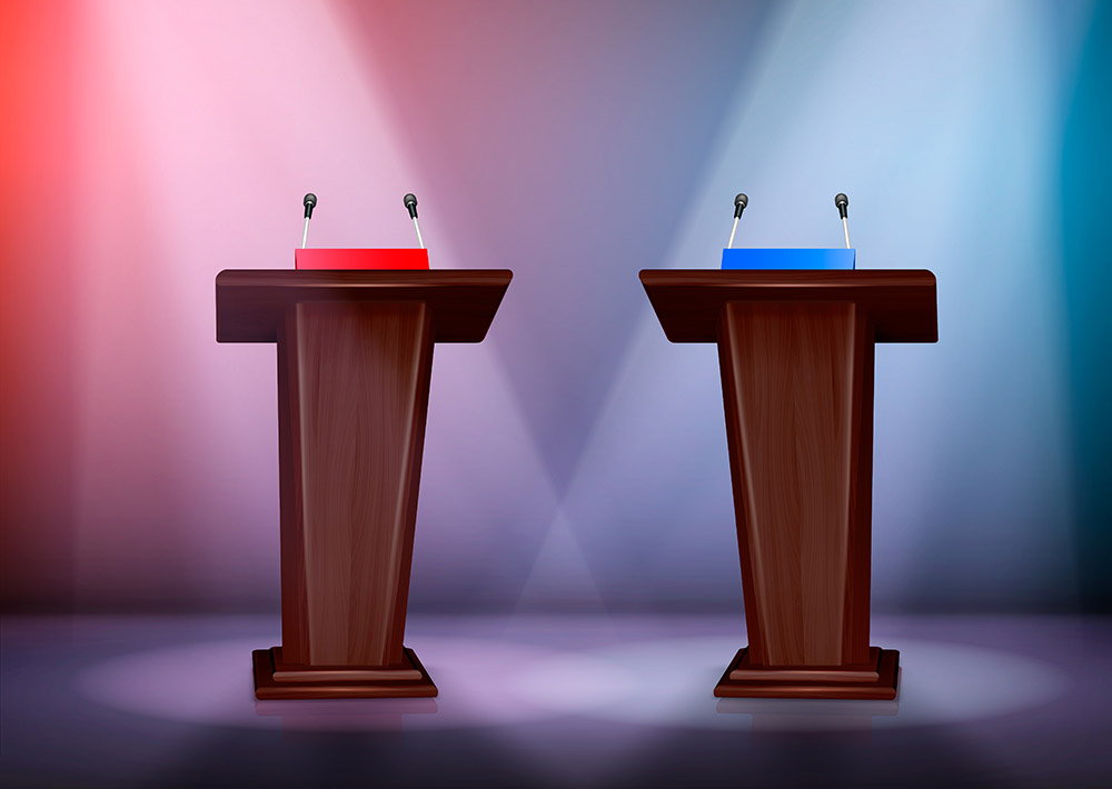 Debate podiums