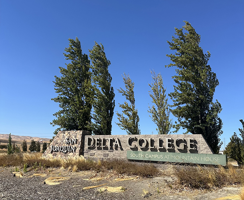 The sign for the South Campus at Mountain House in Mountain House