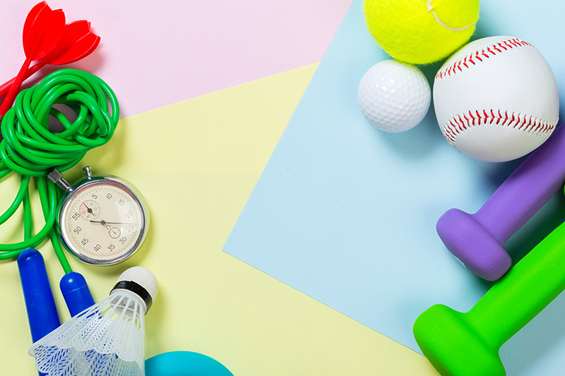 Decorative image of physical education supplies