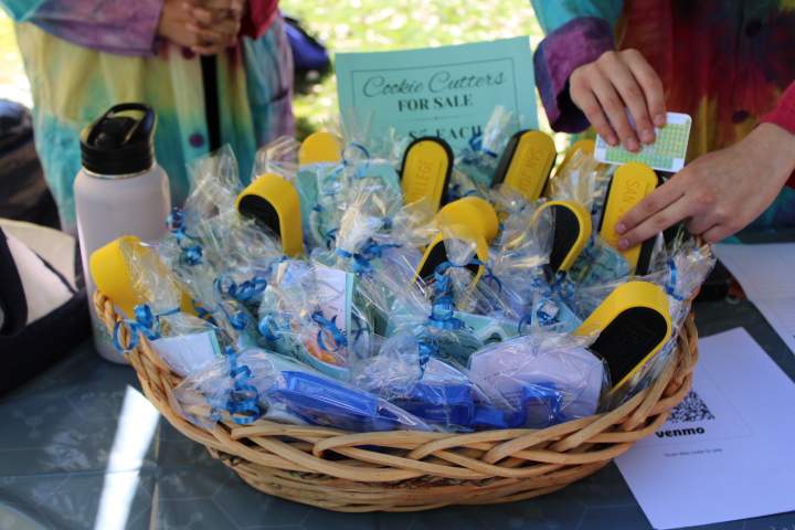 A basket with 3D printed cookie cutters and pencil cases for sale at The Market at Delta. PHOTO BY JOHN NGUYEN