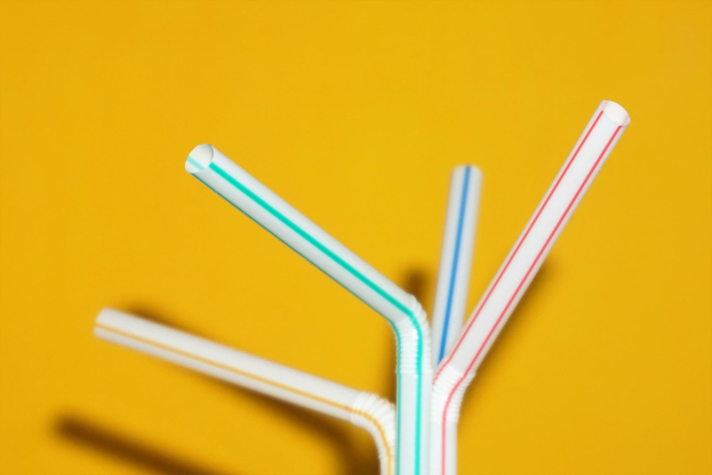 Decorative image of plastic straws