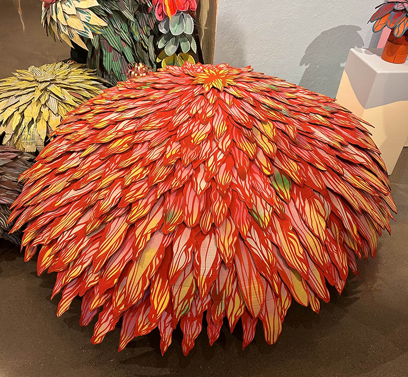 Upcycled Garden exhibit in L.H. Horton Art Gallery on Oct. 16. PHOTO BY BELINDA SEIBEL