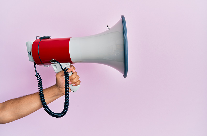 A megaphone image.